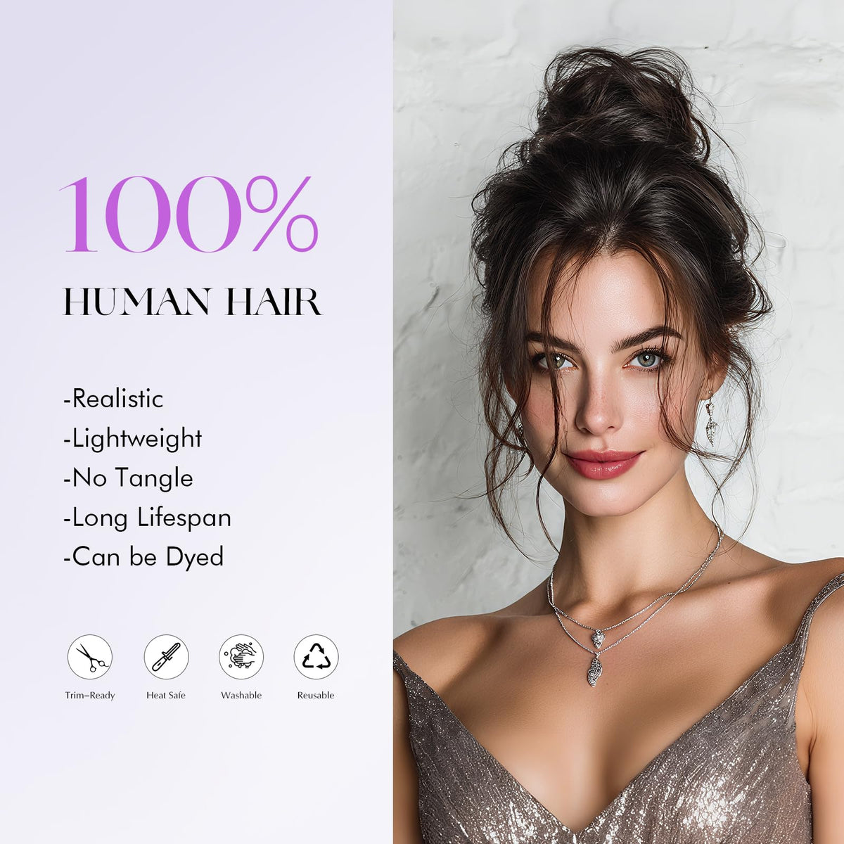 SOFEIYAN fluffy updo enables quick styling in minutes.