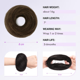 SOFEIYAN messy bun natural donut for quick styling