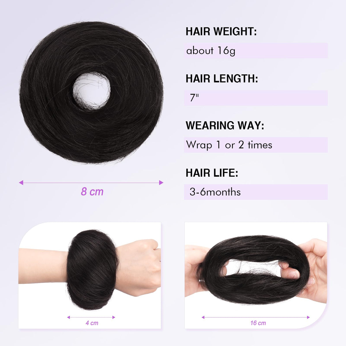 SOFEIYAN messy donut updo in natural black for everyday elegance