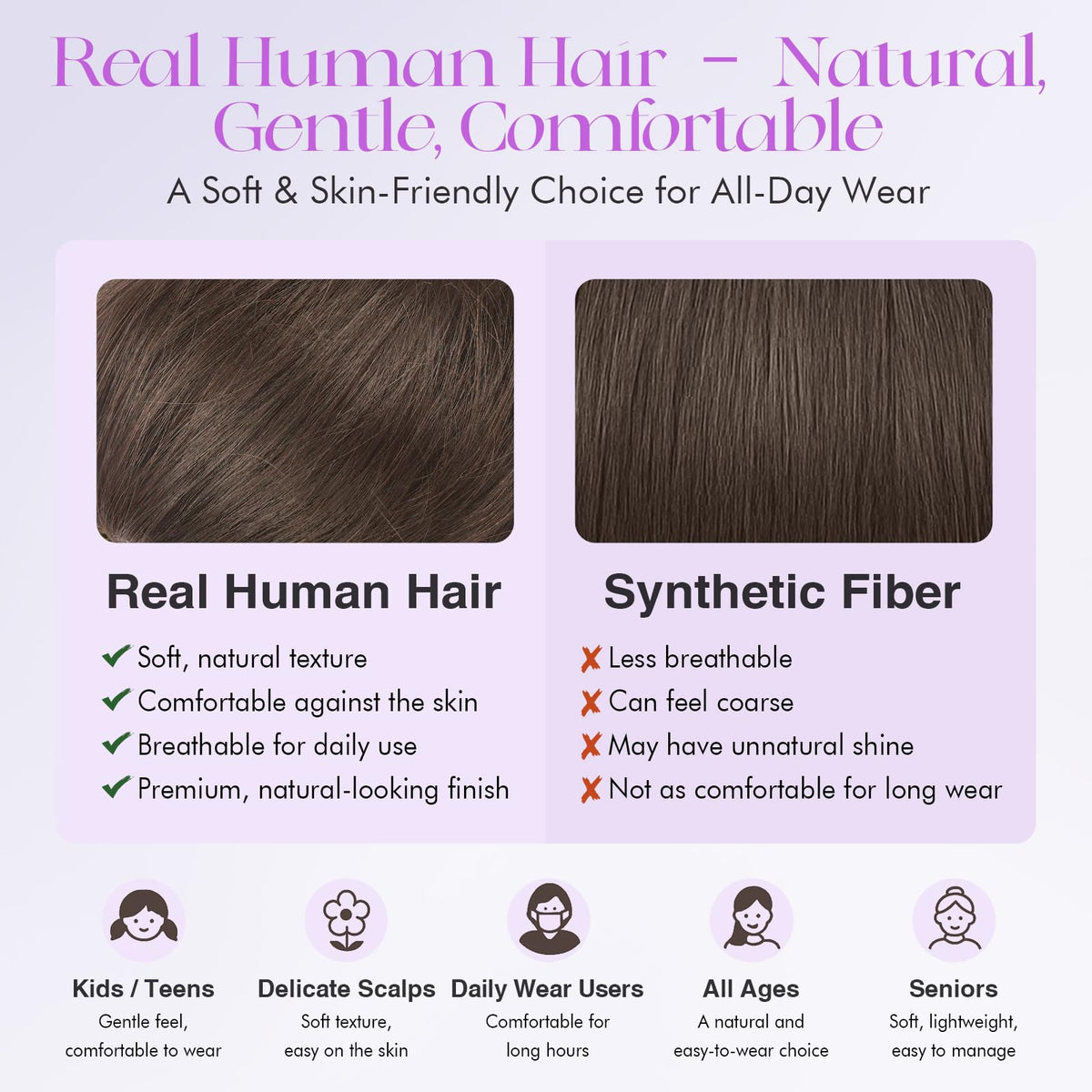 SOFEIYAN natural finish without synthetic shine for authentic look.