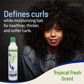 Sofn’Free moisturizer close-up highlighting coconut oil infusion for nourished shine