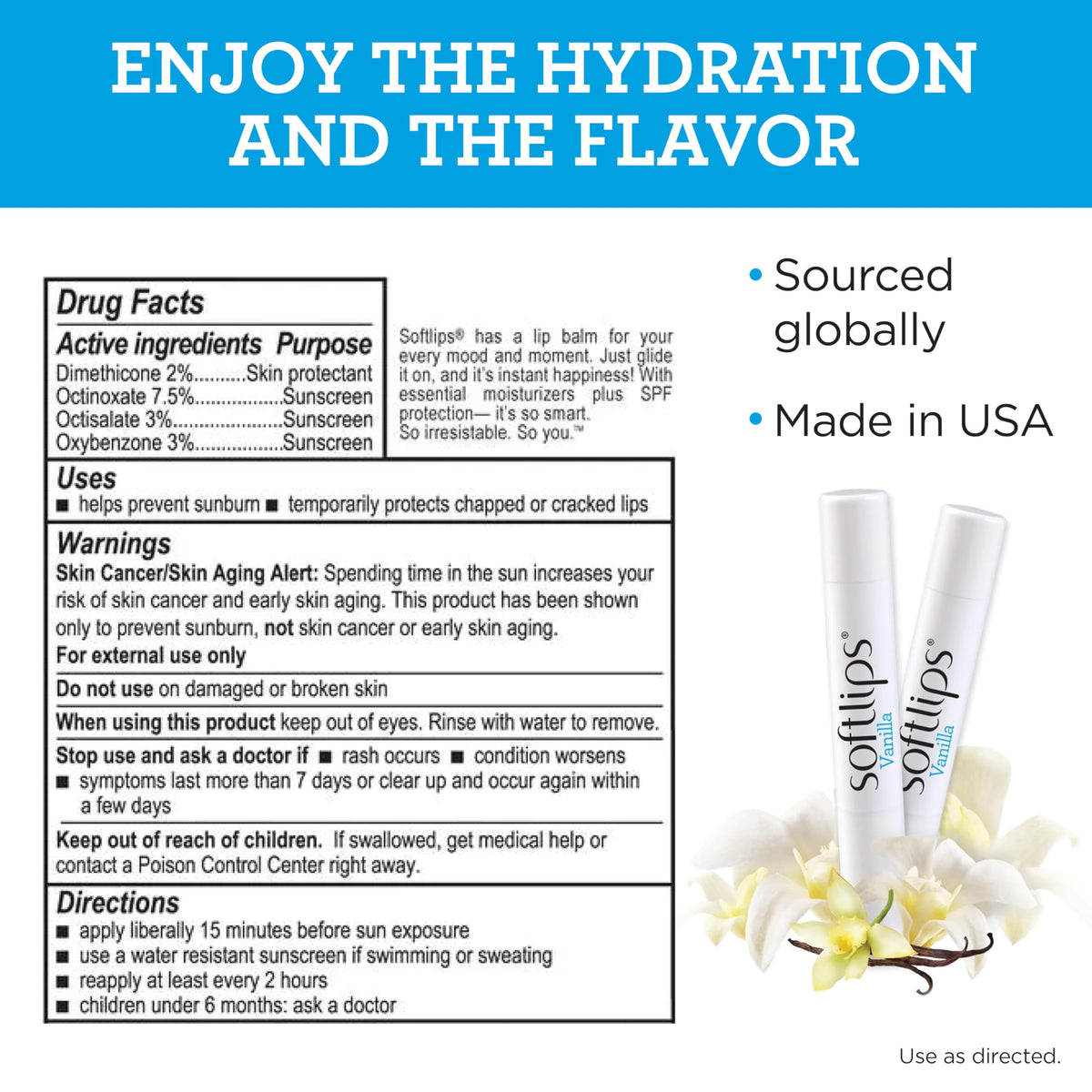 SoftLips twin-pack packaging shot highlighting value and travel-friendly sizing