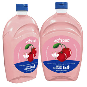 Softsoap lemon scent at sink ready for quick hand washing