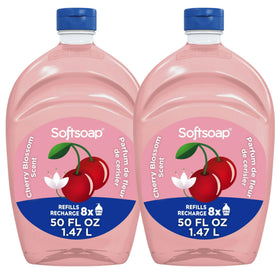 Softsoap Meyer Lemon refill bottle close-up for easy refills