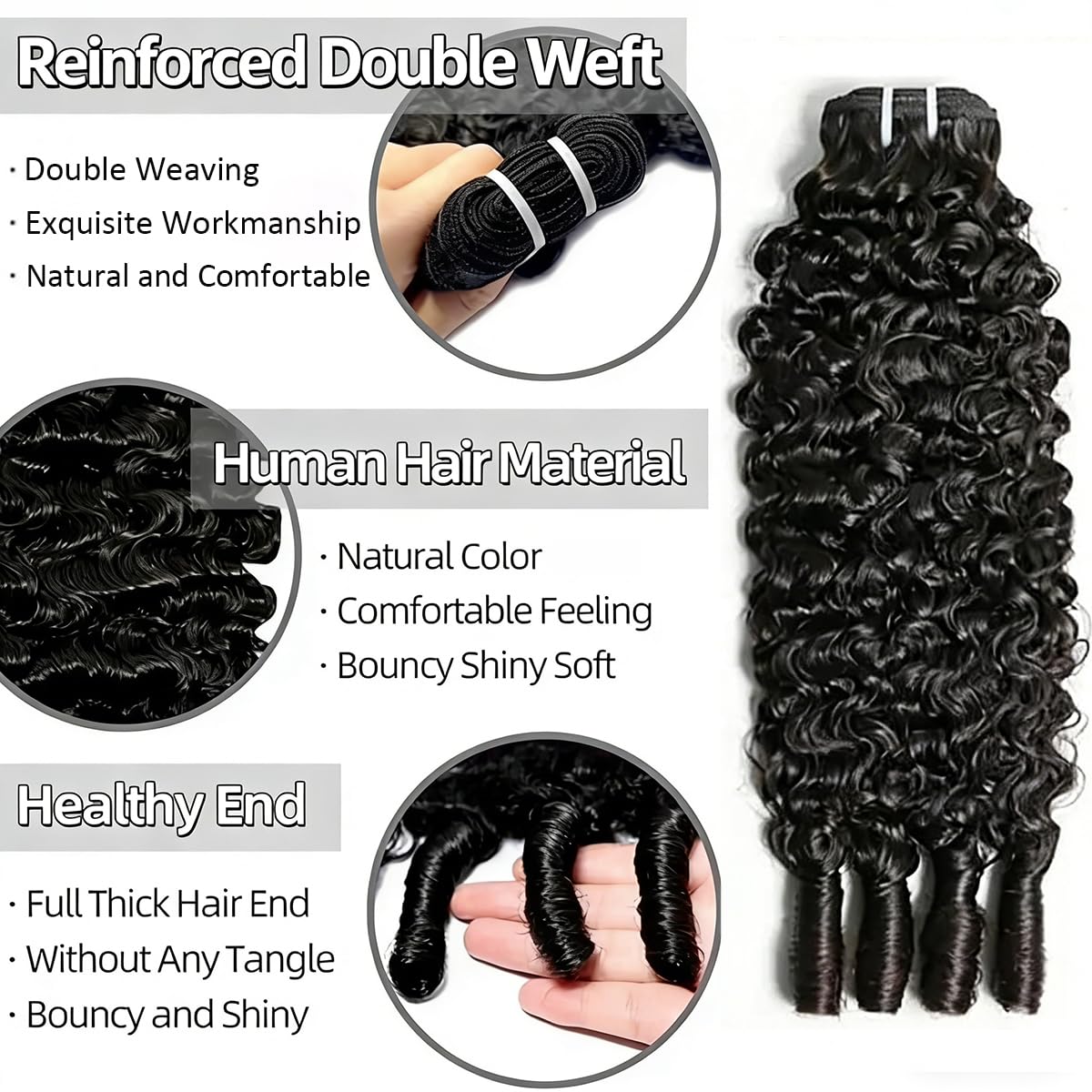 Sogram Burmese Curly Bundles 16-inch weave with fuller body and movement.