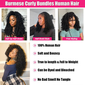Sogram Burmese Curly Spiral End design enhances natural styling options.