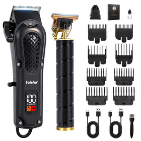 Soieho professional hair clipper front view for comfortable, precise all-day grooming.