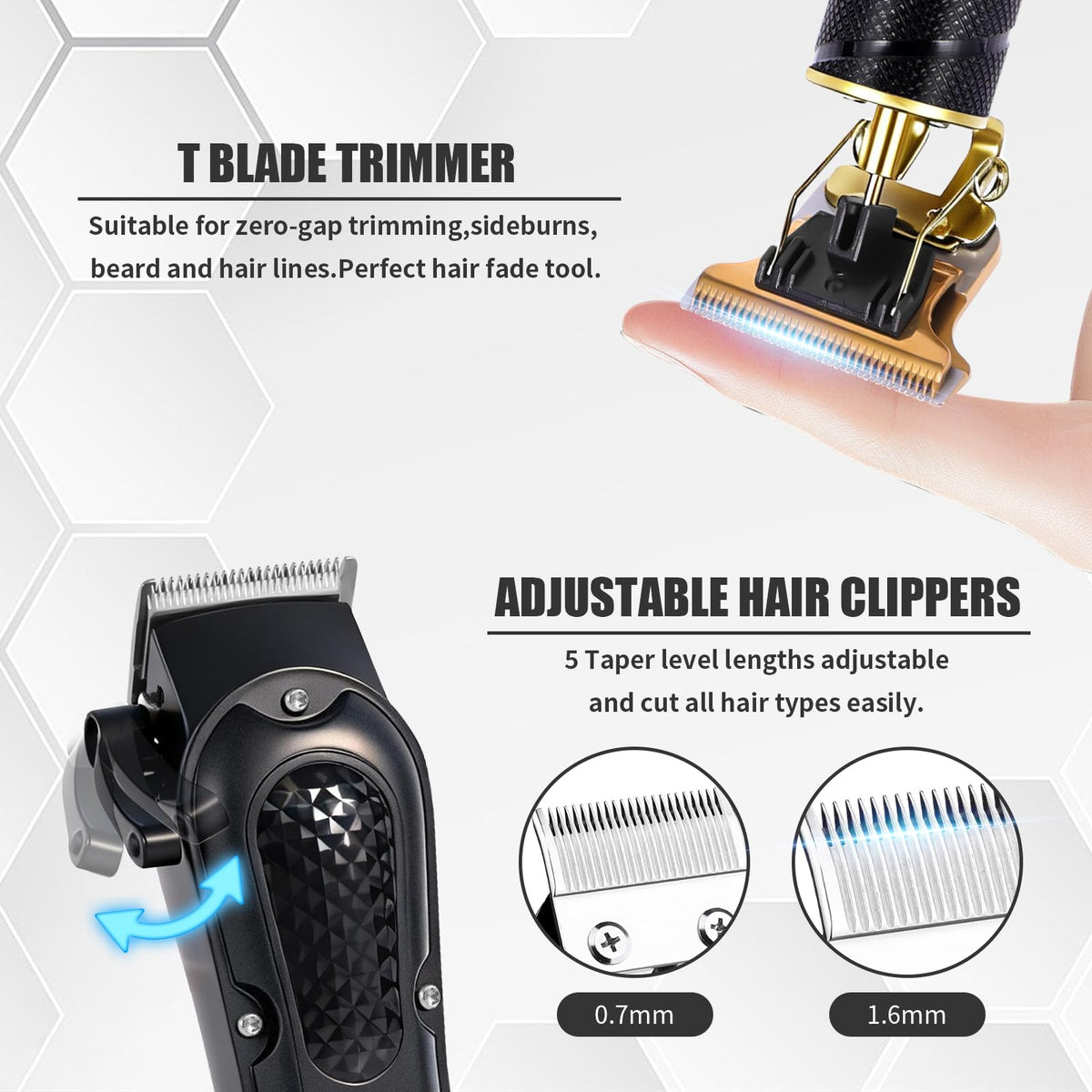 Soieho professional hair clipper LED display shows power and maintenance alerts.