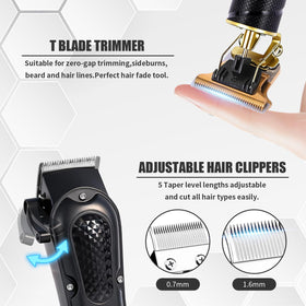 Soieho professional hair clipper LED display shows power and maintenance alerts.