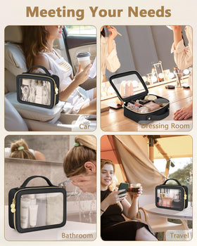 Soimeat Clear Makeup Bag features three size options for different kits.