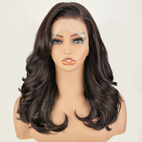 SOKU 13x6 chocolate brown lace front wig with natural hairline for seamless everyday styling.