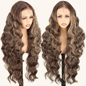 SOKU 13x6 transparent lace front wig with soft skin-matching lace for seamless parting.