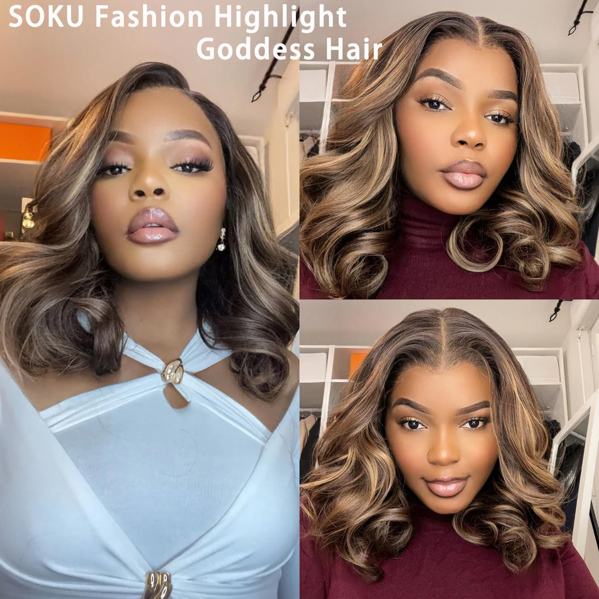 SOKU free gifts include wig cap and 3D eyelashes.