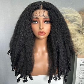SOKU Afro Curly Lace Front Wig 20in natural black for daily styling versatility.