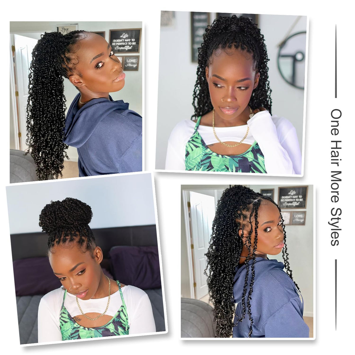 Mini Yanky twists provide a lighter, natural-looking texture.
