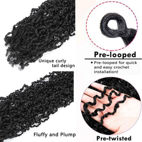 Pre-looped twists enable quick crochet installation for beginners.