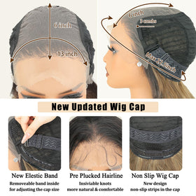 SOKU brown 13x6 lace front wig heat friendly fibers for styling flexibility