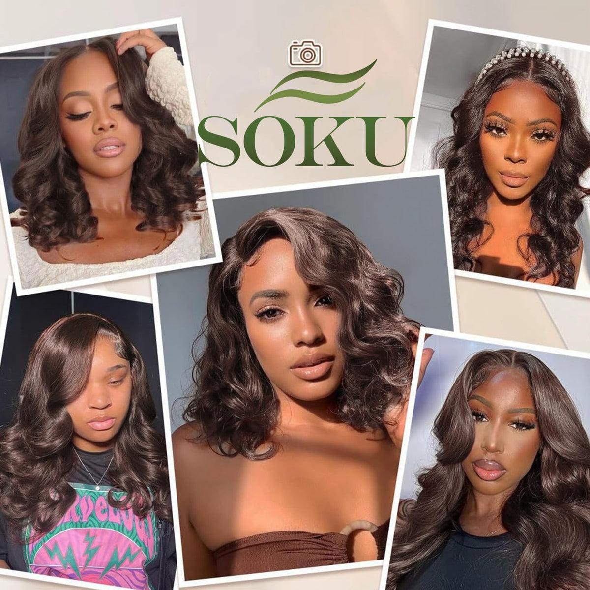 SOKU free wig cap and 3D eyelashes enhance finishing touches.