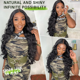 SOKU glueless lace front with adjustable band for secure fit.