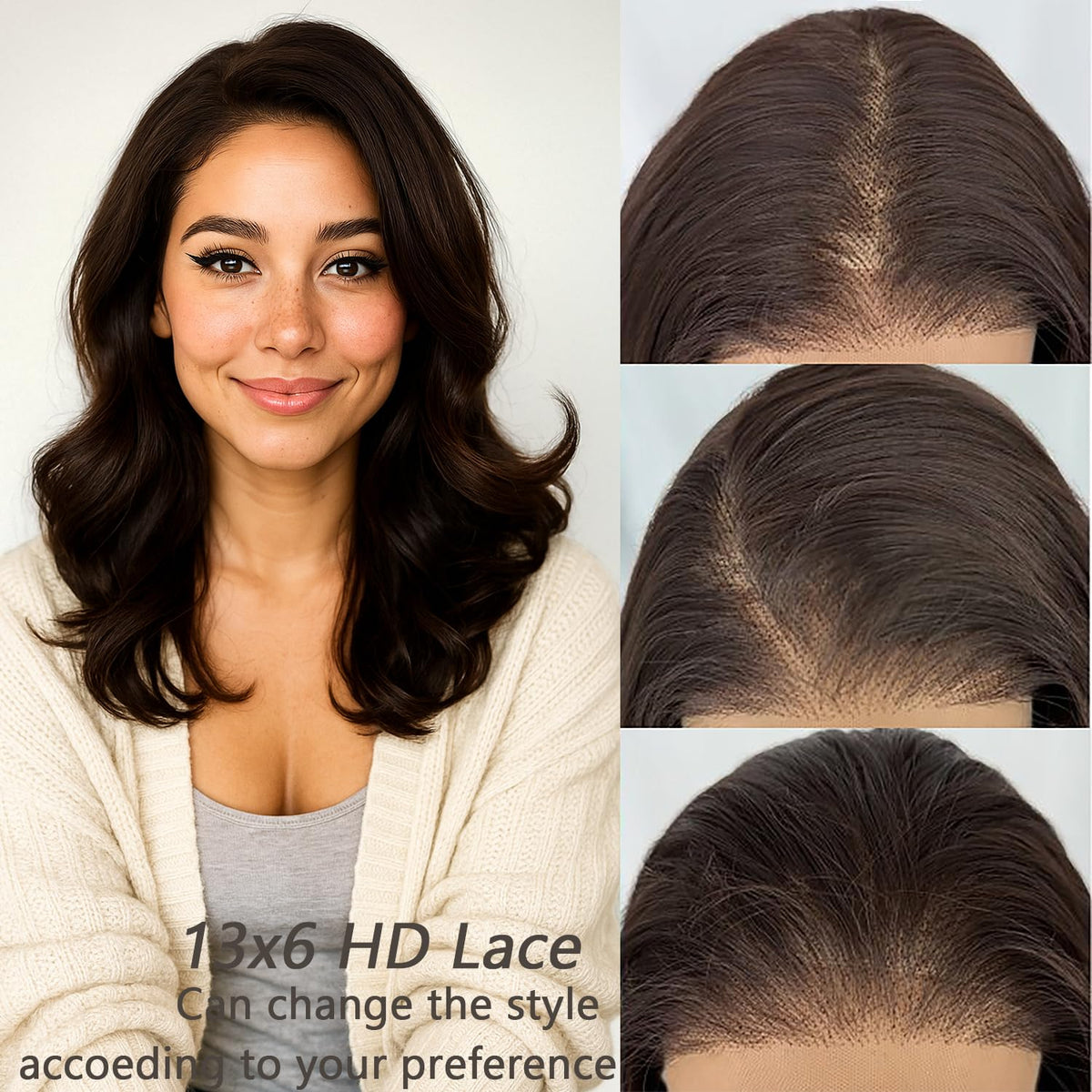 SOKU HD lace front creates undetectable edge for natural-looking styling.