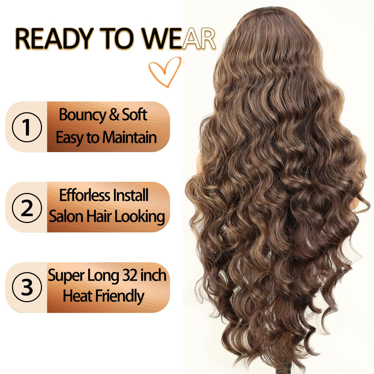SOKU highlights brown color wig adds warm, versatile tones.