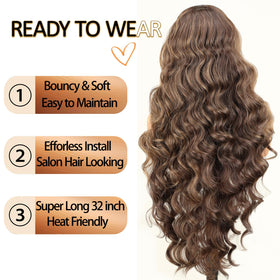 SOKU highlights brown color wig adds warm, versatile tones.