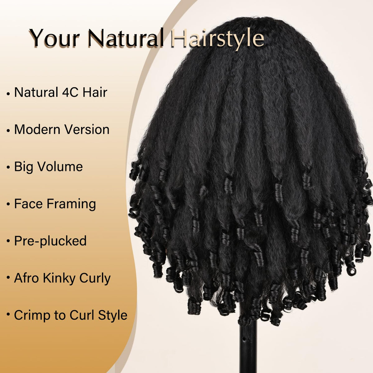SOKU kinky curly ends wig delivers voluminous texture.