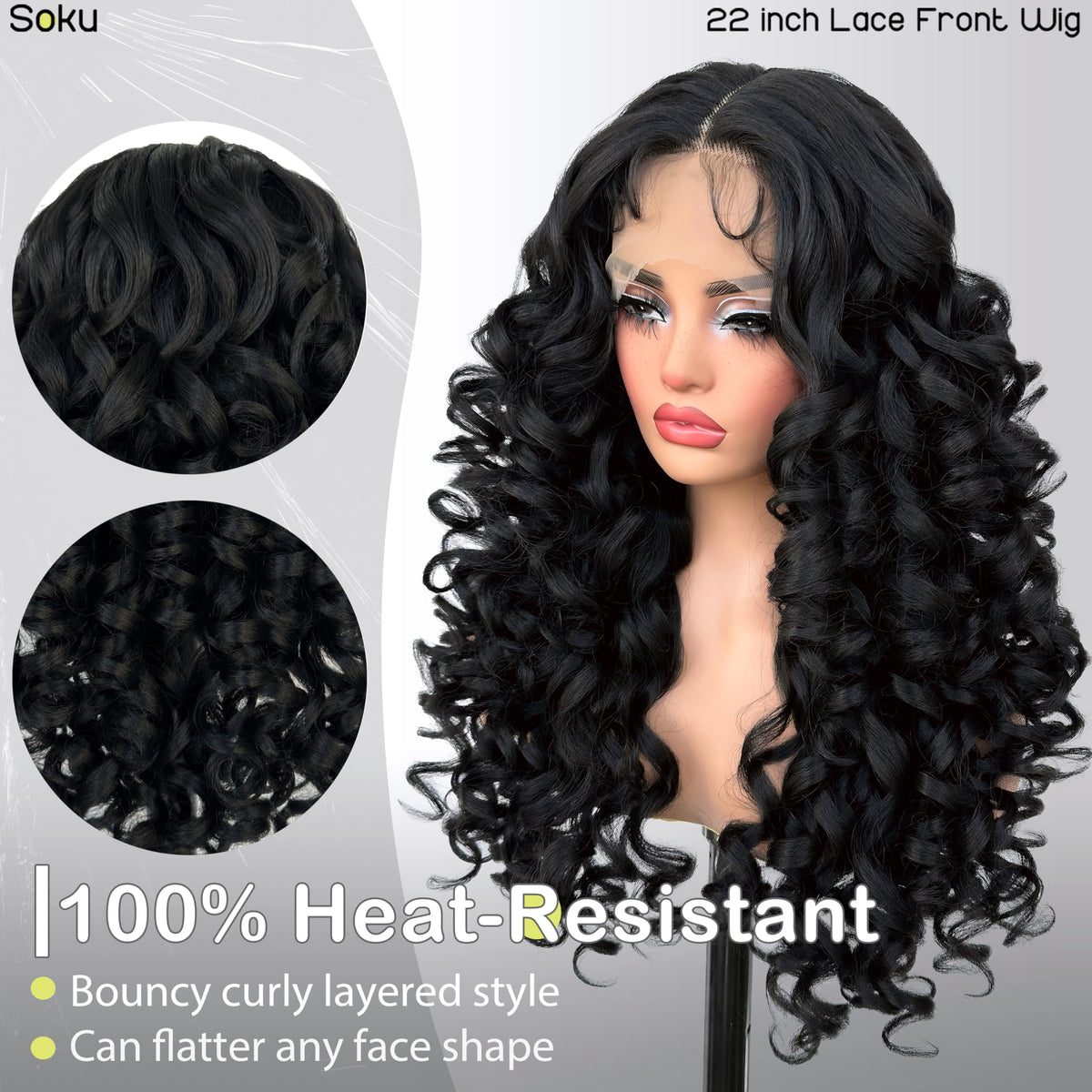 SOKU wig glueless cap enables easy wear and secure fit