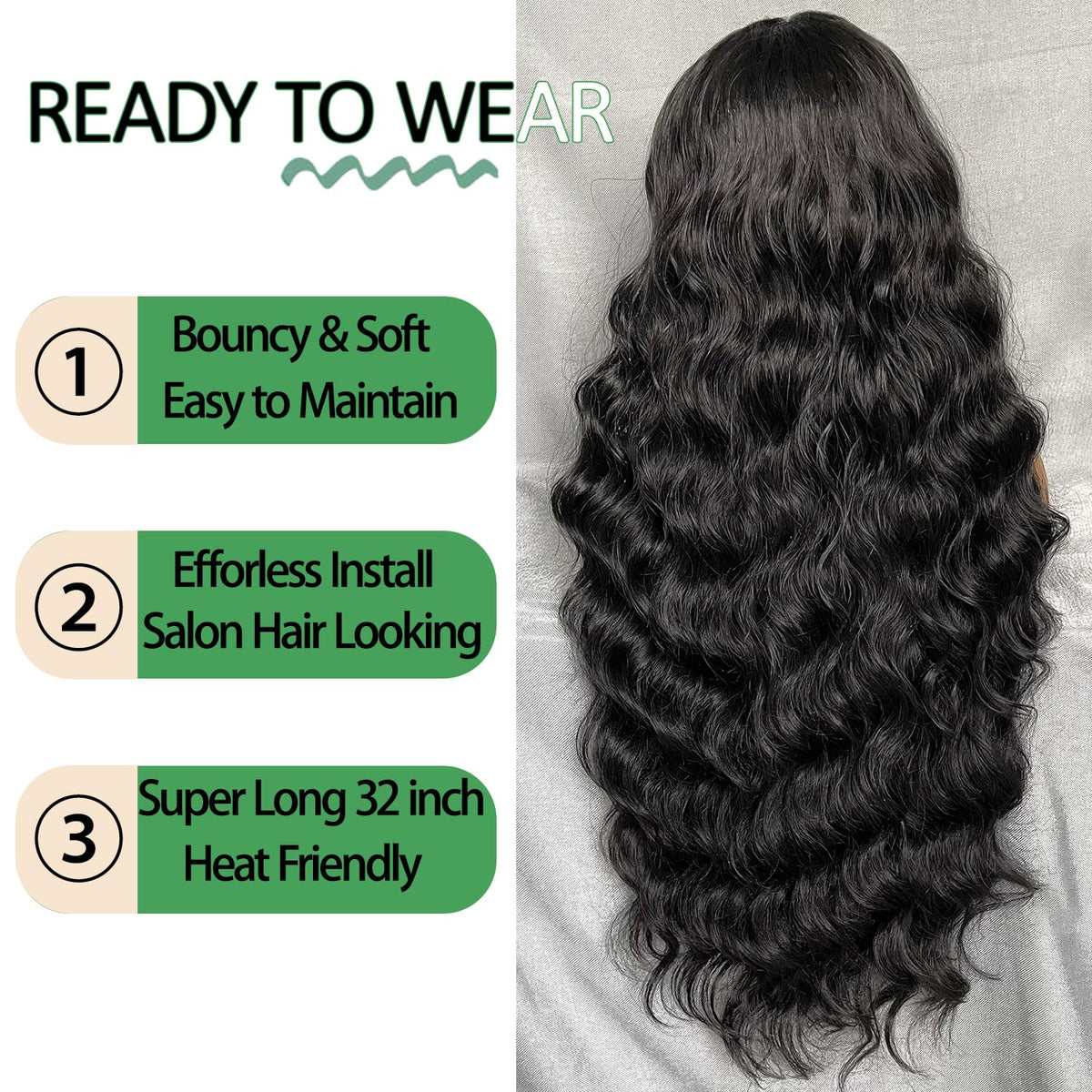 SOKU transparent Swiss lace front with baby hair for natural look.
