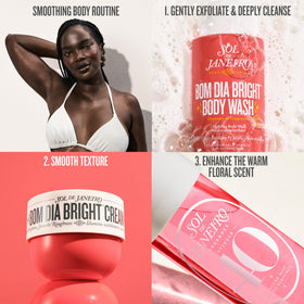 Sol de Janeiro brightening set shown in daily skincare routine