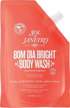Sol de Janeiro Bom Dia Bright Body Wash pour demonstrates gentle gel-to-foam cleansing.