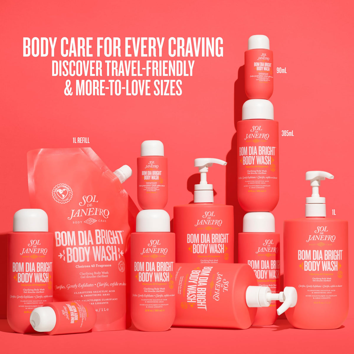 Sol de Janeiro Bom Dia Bright Foam forms quickly during shower.