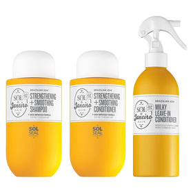 Sol de Janeiro Brazilian Joia shampoo bottle with bond-repair formula for stronger hair
