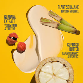 Label on Sol de Janeiro Bum Bum Cream with guaraná extract emphasis.
