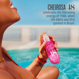 Sol de Janeiro Cheirosa mist golden cap closeup emphasizes premium finish and fragrance vibe.