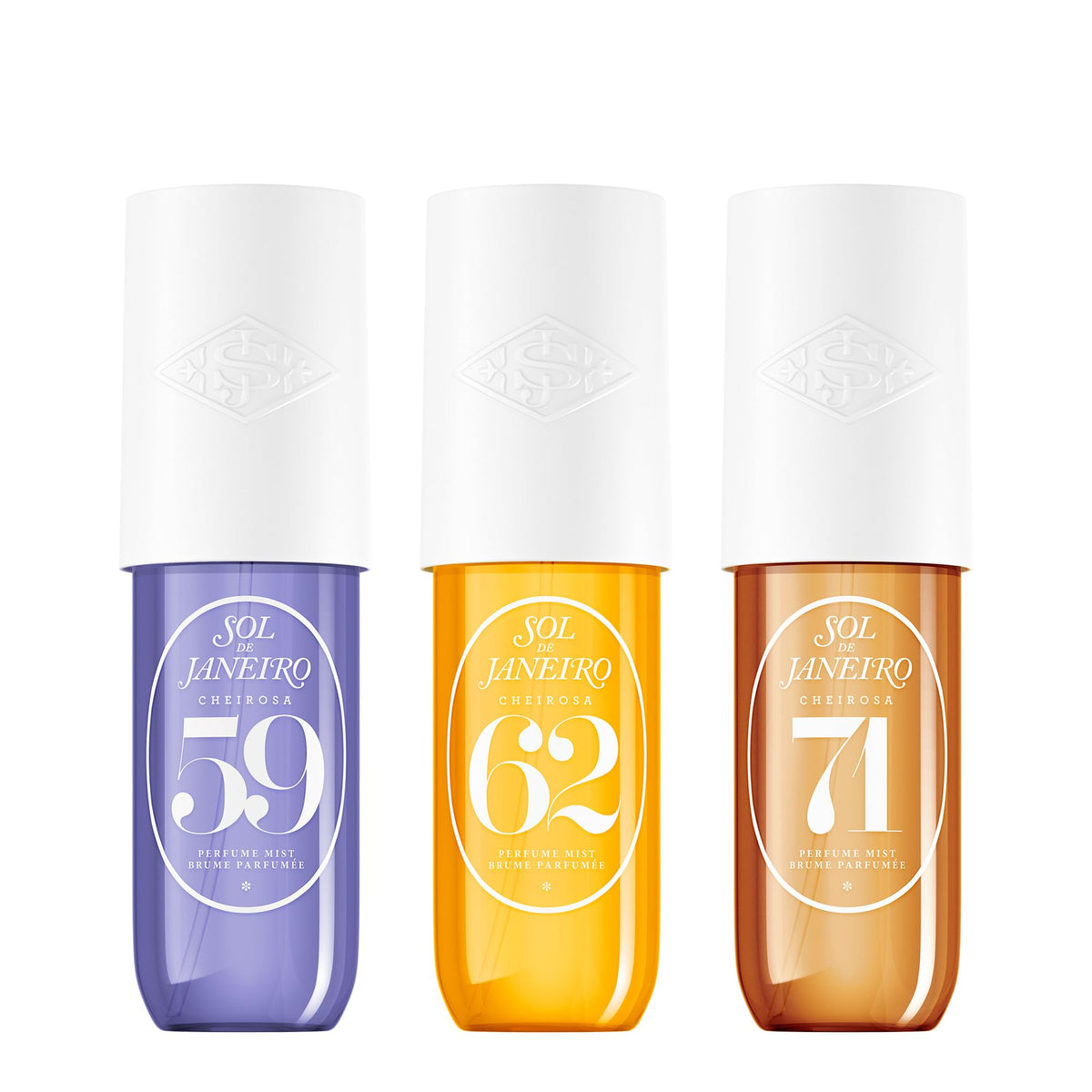 Sol de Janeiro Cheirosa 62 bottle front showing vanilla warmth and sun-kissed tones.