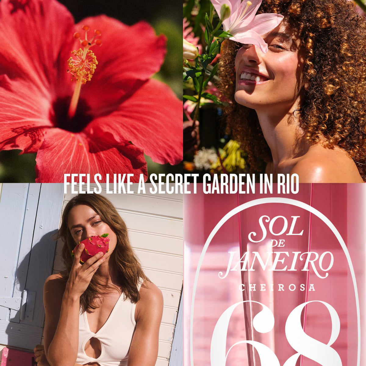 Sol de Janeiro pink wristlet pouch to stylishly carry fragrance duo.