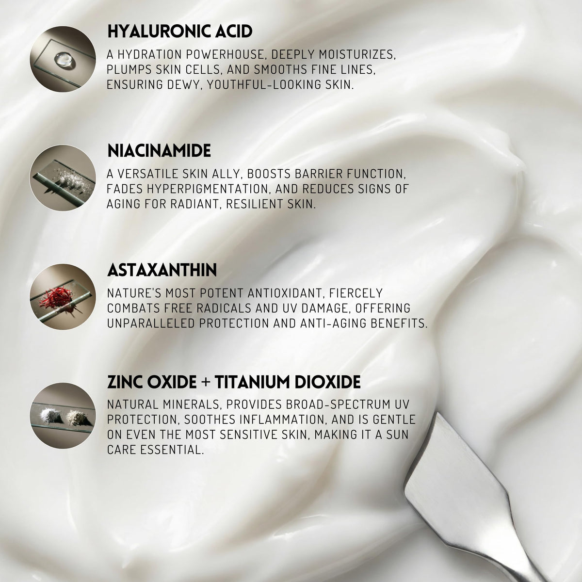 SOL LABS astaxanthin ingredient close-up in sunscreen