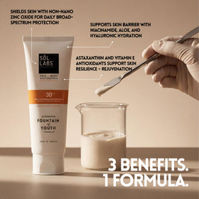 SOL LABS sunscreen ingredients hyaluronic acid close-up