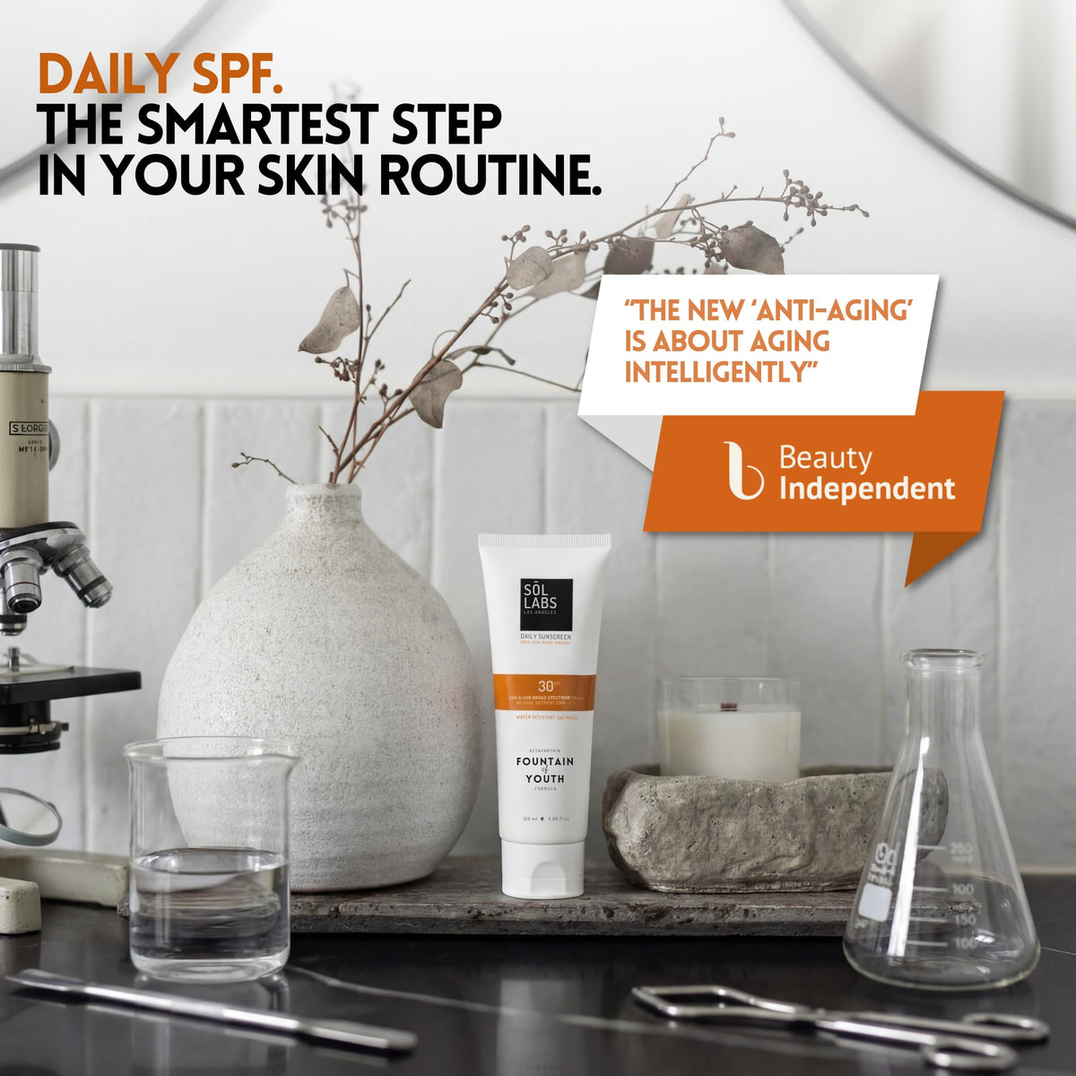 SOL LABS sunscreen ingredients niacinamide close-up