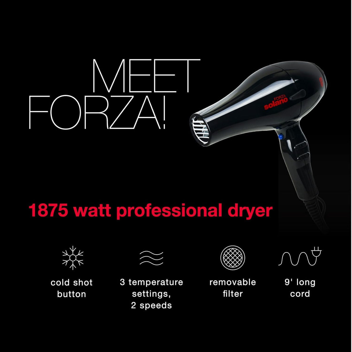 Solano Forza 1875W motor inside reveals robust performance for fast drying