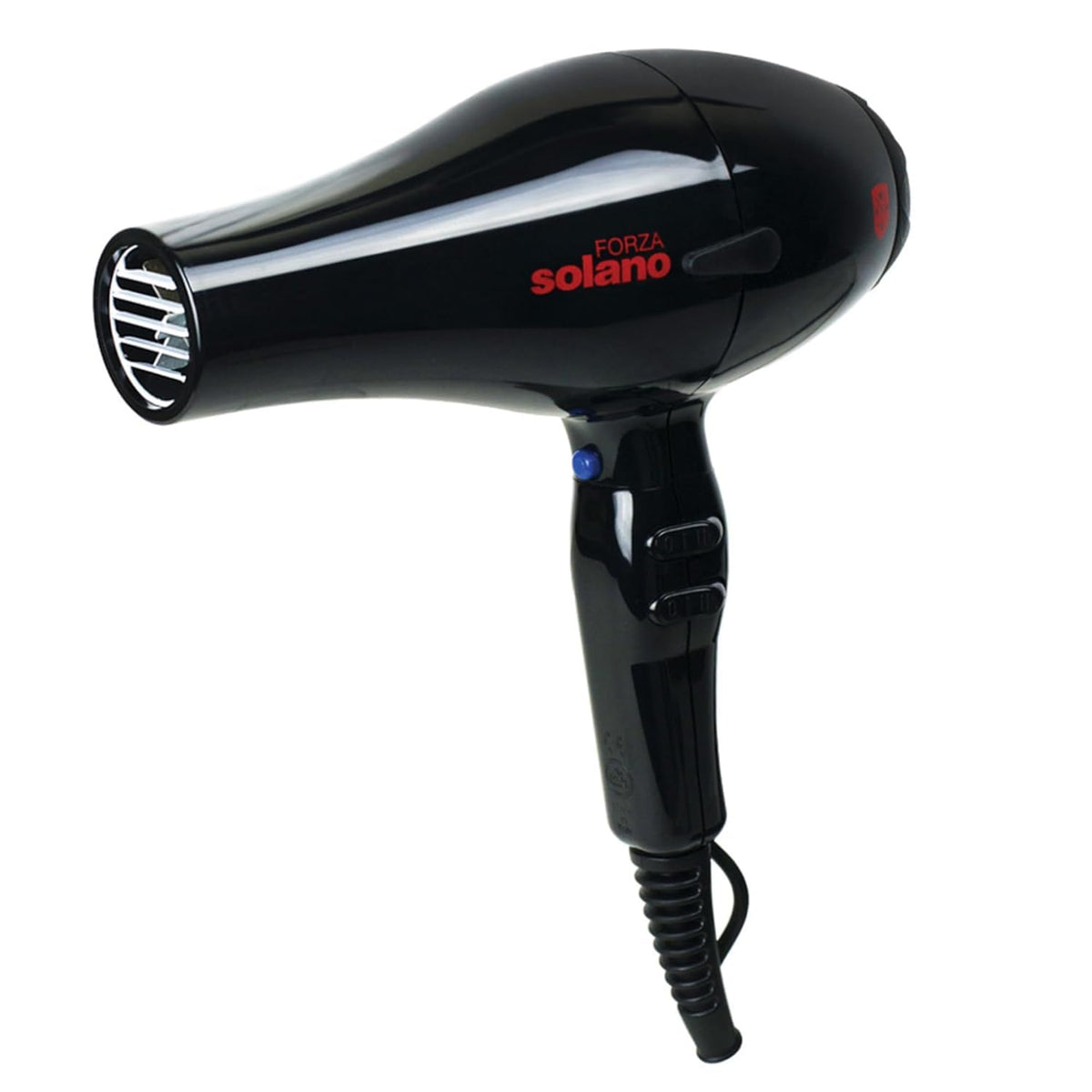 Solano Forza ultra-fast dryer front view shows powerful airflow for quick at-home styling