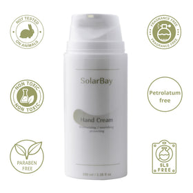 Solar Bay hand cream addressing cracked hands with daily nourishing care.