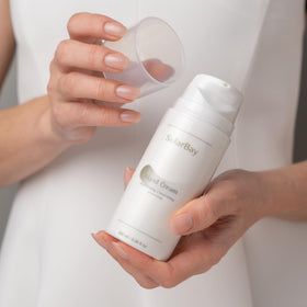 Solar Bay hand cream with shea butter and jojoba for lasting moisture.