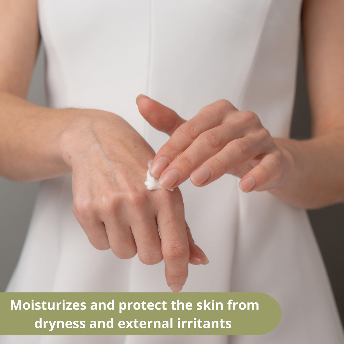 Solar Bay hand cream in a compact travel-size bottle for portability.