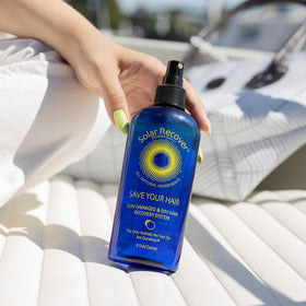 Solar Recover Hair Conditioner Closeup shows detangling and frizz control.