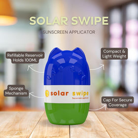 Close-up of Solar Swipe cat-face reservoir for simple refills.