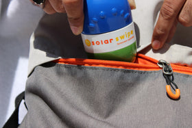 Washable Solar Swipe components ready for quick cleaning.