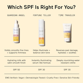 Solara Guardian Angel Sunscreen Milk compact case suggesting travel-ready protection