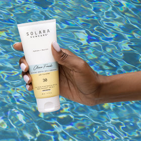 Solara Suncare unscented formula ideal for fragrance-free routines.